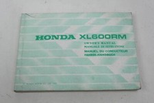 HONDA XL 600 RM 1985 OWNER MANUAL MANUEL PROPRIAIRE USE AND MAINTENANCE MANUAL