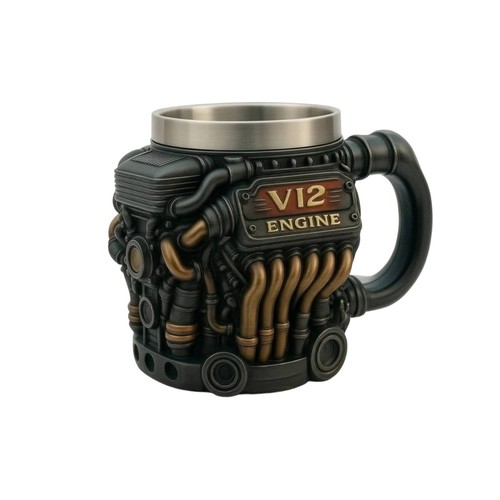 Engine block mug - block, sculpted