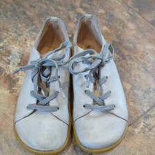 Vivobarefoot Addis Grey leather barefoot School Shoes Size 2 EU34