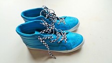 VANS HI TOP SKATEBOARD SHOES BRIGHT BLUE SIZE 4.5