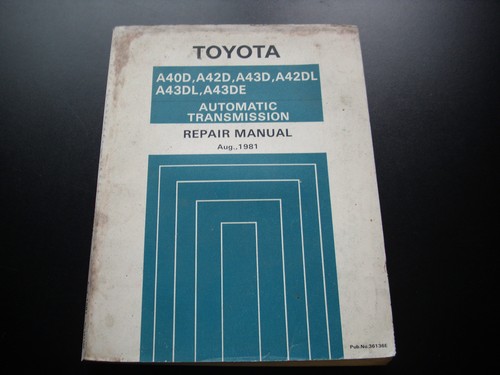 Toyota repair manual - toyota, a40