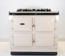 AGA COOKER DUAL CONTROL 3 OVEN (R7) ELECTRIC VERY YOUNG & GENUINE. DROP CLOTH