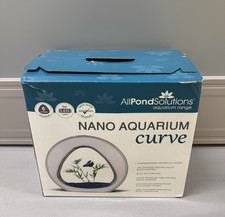 AllPondSolutions Small 6L Nano Curve Aquarium Black Fish Tank Coldwater