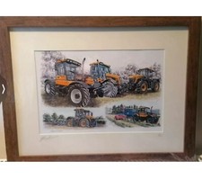 A4 Framed Picture Print JCB