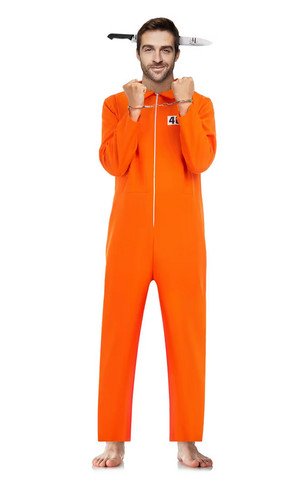 Mens prisoner convict jumpsuit - mens,