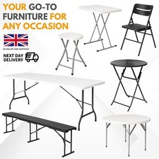 Folding Table Chairs Furniture Durable Portable Dining Outdoor Garden Picnic Set