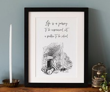 Winnie the Pooh Quote Print, A4, Black & White Monotone, Unframed, Nursery, Gift