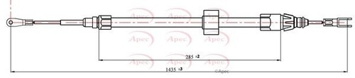 Apec front brake cable for - front,