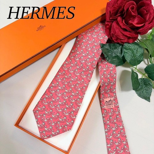 Hermes 100 silk tie grey - 100%,
