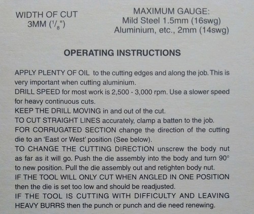 Metal plastic cutting tool - metal/plastic,