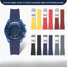 High Quality Curved Rubber Watch Straps 20mm Mens Wristband for Rolex Submariner