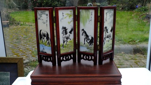 Vintage chinese table screen - table,