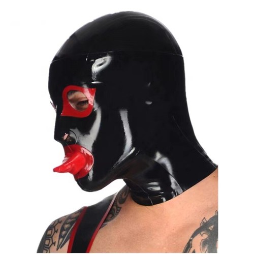 Mens latex gummi rubber hood - rubber,