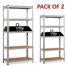5 Tier Racking Shelf Heavy Duty Garage Shelving Storage Shelves 180 x 90 x 40cm