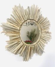 Driftwood Star Wall Mirror 60cm Vintage Rustic Natural Frame Bathroom Art Decor