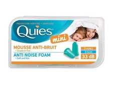 Quies Mini Foam Earplugs 33dB Ear Protection, 3 Pairs