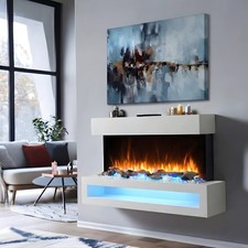 Wall mounted electric fire - mounted,