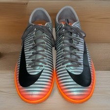 Nike Mercurial x CR7 Astroturf Trainers UK Size 9 Grey  Orange Football Boots
