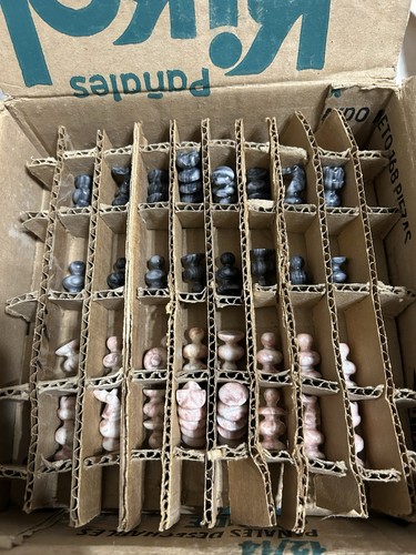 Marble stone chess pieces - stone,