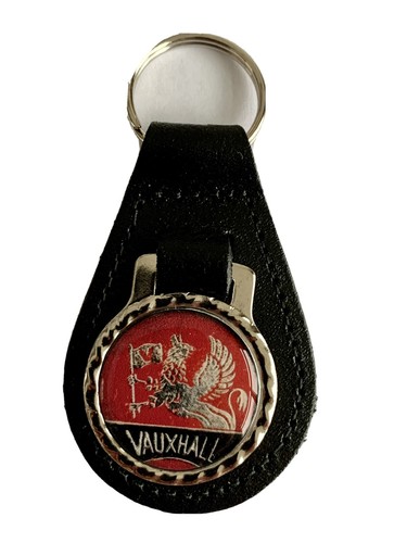 Black leather keyring - leather, keyring/