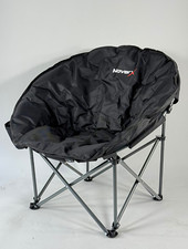 Used Folding Camping Chair, Moon Padded Armchair with Pocket Camping, Outdoor