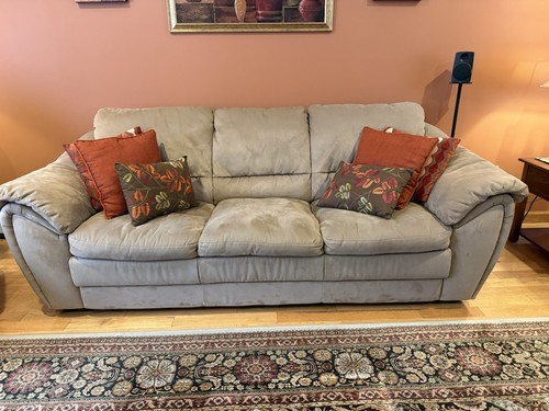 Couch natuzzi microfiber brown - microfiber,