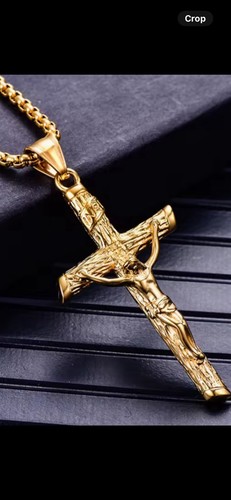Gold crucifix with beautiful - with,