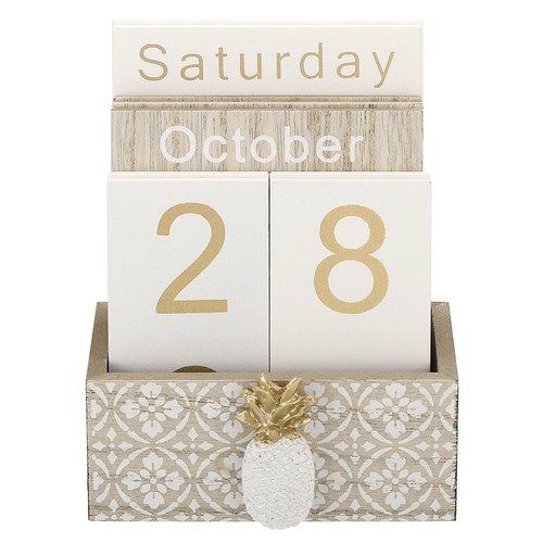 Vintage wood block - block, perpetual