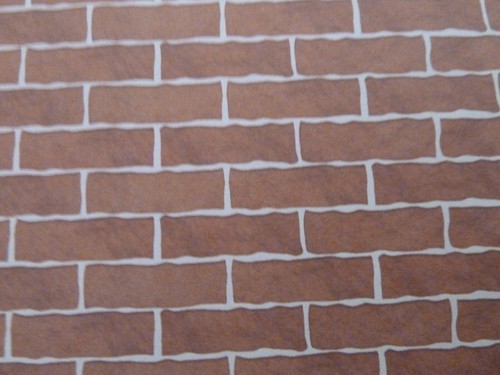 Dolls house wallpaper red - wallpaper,