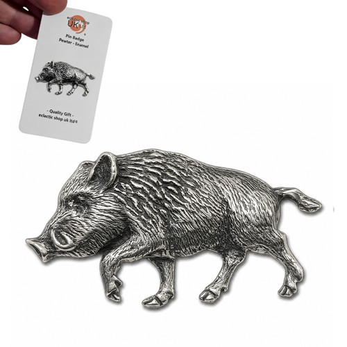 Wild boar pewter - pin, badge