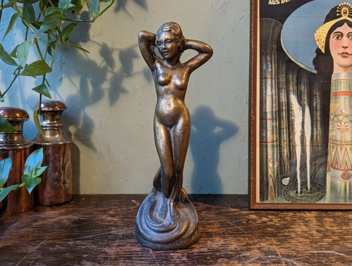 1940 vintage brass nude - vintage,