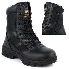 MENS LIGHTWEIGHT STEEL TOE CAP MILITARY COMBAT SAFETY WORK BOOTS POLICE SHOES SZ