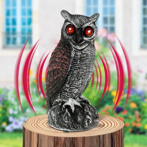 Solar owl decoy bird - owl,