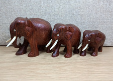Vintage Wooden Carved Elephant