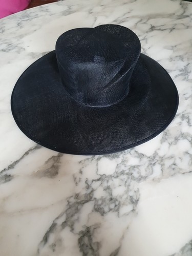 Sinamay black untrimmed - black, hat