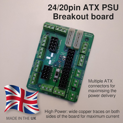 20pin atx psu breakout pcb - 24/20pin,