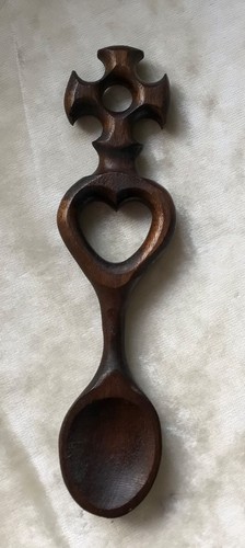 Vintage wooden carved welsh - wooden,