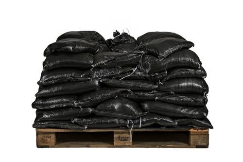 Ready filled black sandbags - black,