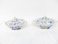 Masons Mason Regency Oval Tureen x2 with two Handles Vintage Rd No 821349 Floral