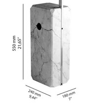 Marble base of iconic Flos Arco floor lamp designed by A & P Castaglioni in 1962