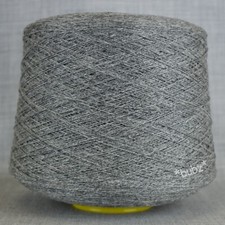 BRITISH SOFT PURE LAMBSWOOL 2 3 PLY 400g CONE KNITTING WOOL YARN FLANNEL GREY