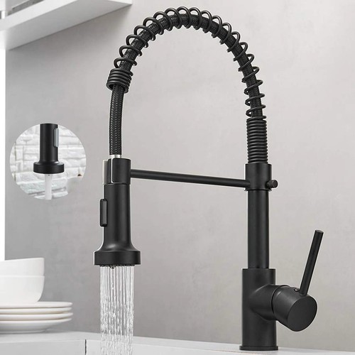 Matt black monobloc kitchen - black,