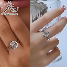 D VVS1 2CT Moissanite Ring for Women 925 Sterling Silver Engagement Wedding Ring