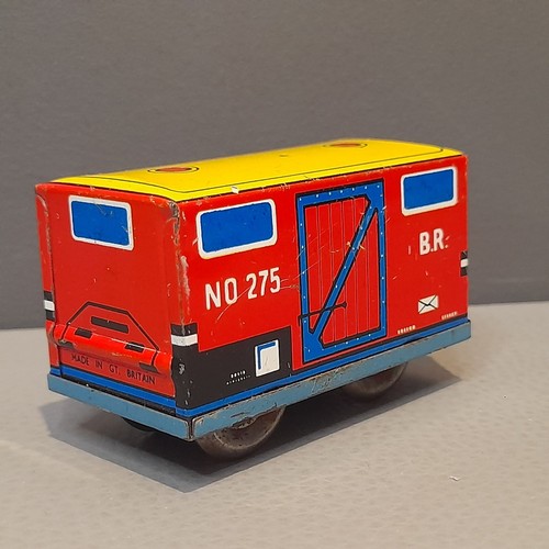 Vintage tin train box car - vintage, toy