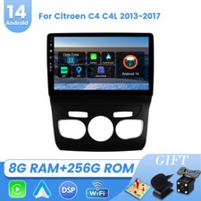 Carplay For Citroen C4 C4L 2013-2017 Android 14 Car Radio Stereo GPS Sat Nav DSP