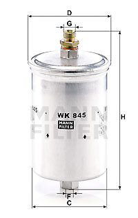 Fuel filter mann 845 - mann-filter, wk