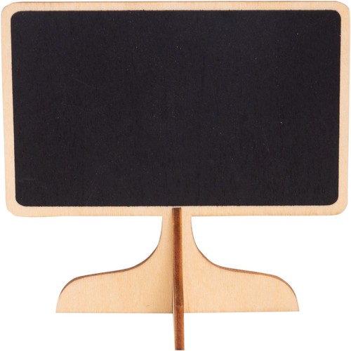 Wooden chalkboard table - chalkboard, place