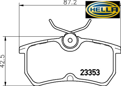 Rear brake pads set left - brake,
