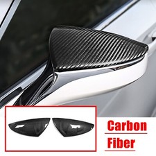 Real Carbon Fiber Horn Rearview Mirror Cover Trim For Lexus ES LS UX RC 19-22