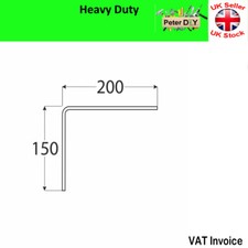 WHITE Shelf Bracket REINFORCED Strong Heavy Duty Strong Metal Steel Pack of 2